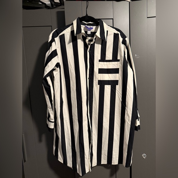 Future Collective for Target Striped Asymmetrical
Long Sleeve Shirtdress - Picture 4 of 6